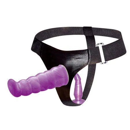 Anal BAILE HARNESS COLLECTION ULTRA HARNESS FEMALE ANAL AND VAGINAL PURPLE