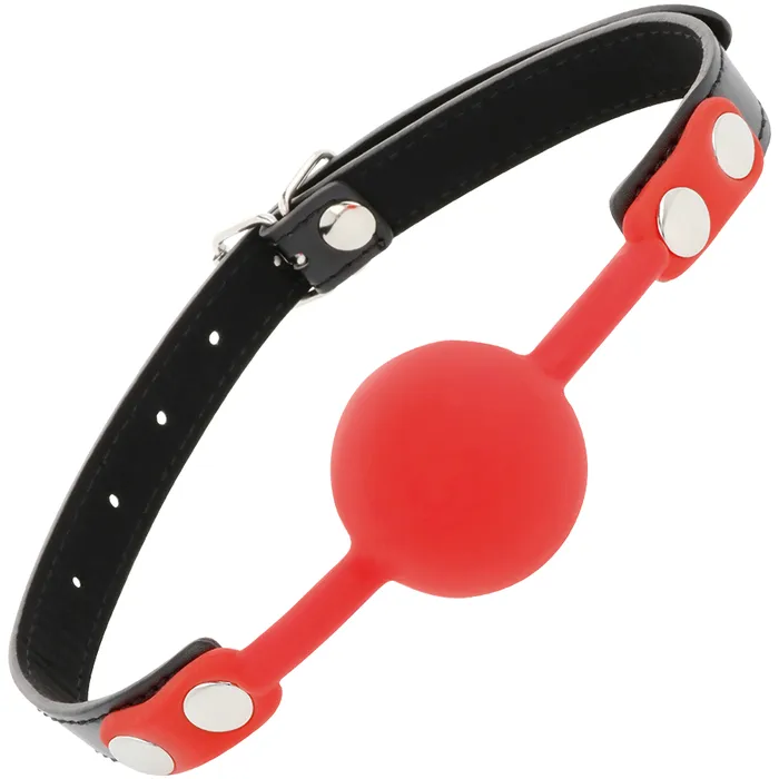 Male Sex Toys DARKNESS BONDAGE DARKNESS BALL IN SILICONE GAG ROSSO