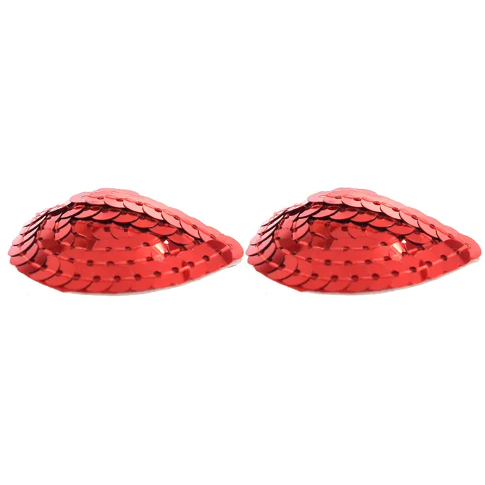 Anal Nipple Couture Red Sequin Heart Covers Little Genie Anal Nipple Couture Red Sequin Heart Covers Little Genie