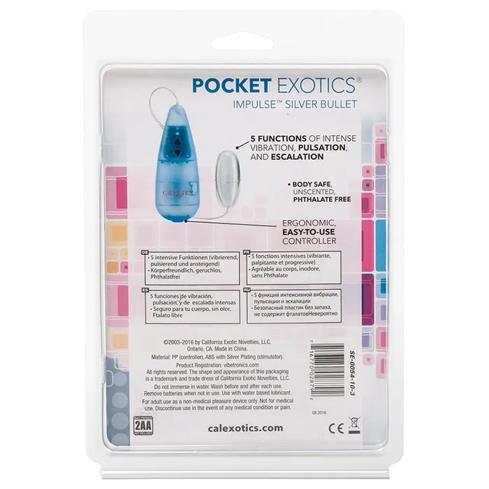 Female Sex Toys CAL EXOTICS Pocket Exotics Impulse Silver Bullet