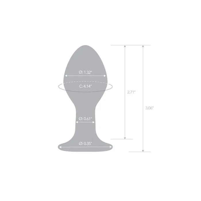 Anal Gls 3 Iridescent Chrome Butt Plug