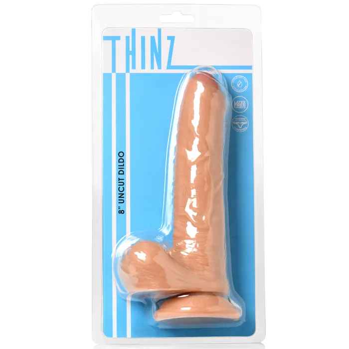 Curve Toys 8 Inch Uncut Dildo With Balls Dildos