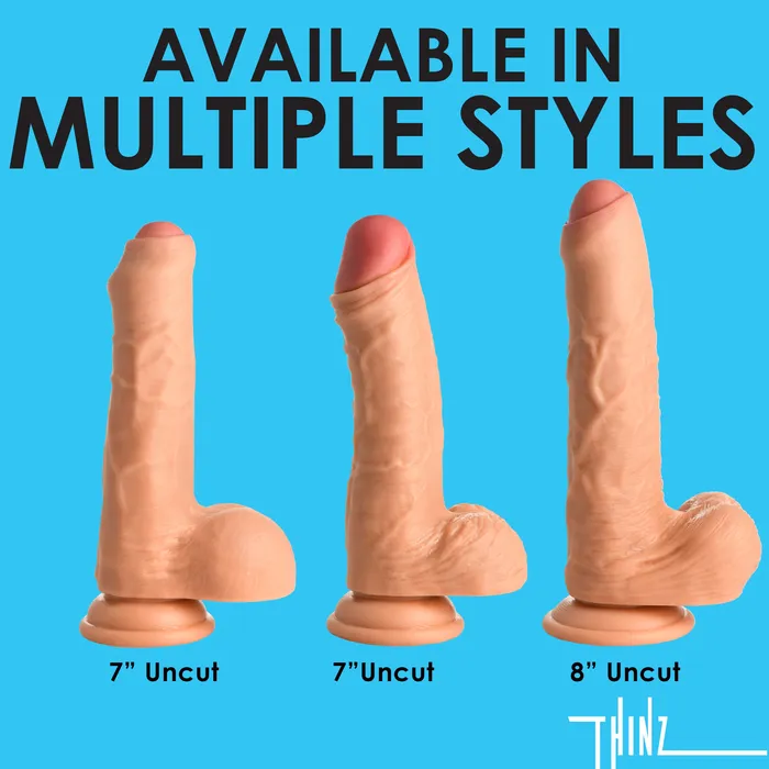 Curve Toys 8 Inch Uncut Dildo With Balls Dildos