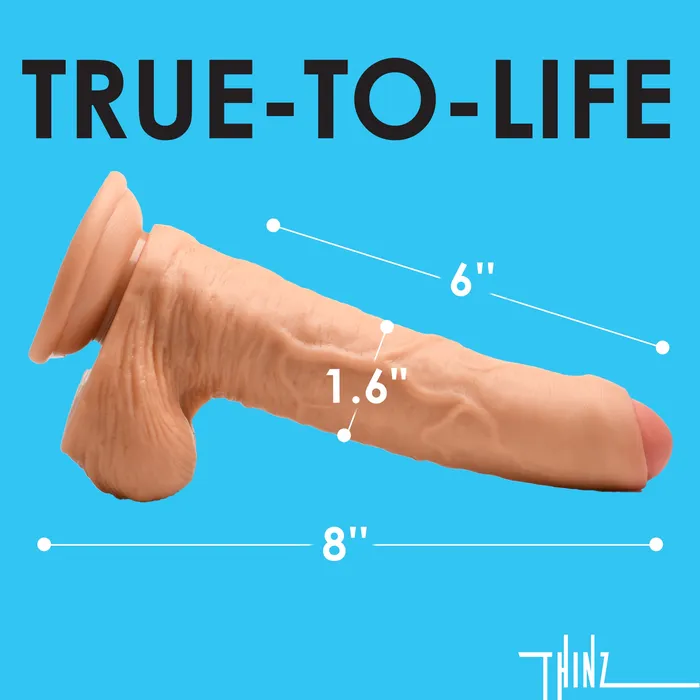 Curve Toys 8 Inch Uncut Dildo With Balls Dildos