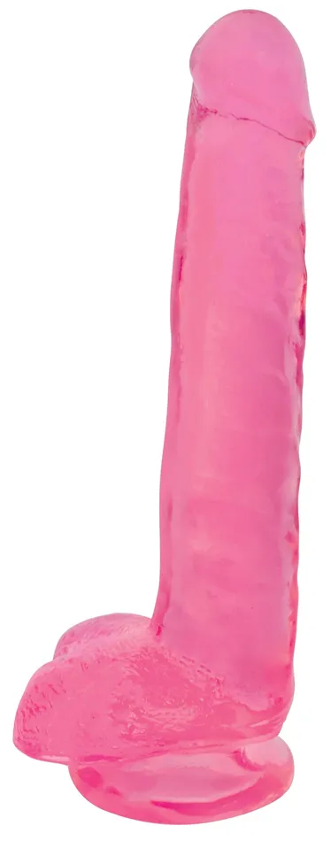 Dildos Curve Toys 8 Inch Slim Stick With Balls Cherry Ice Dildo