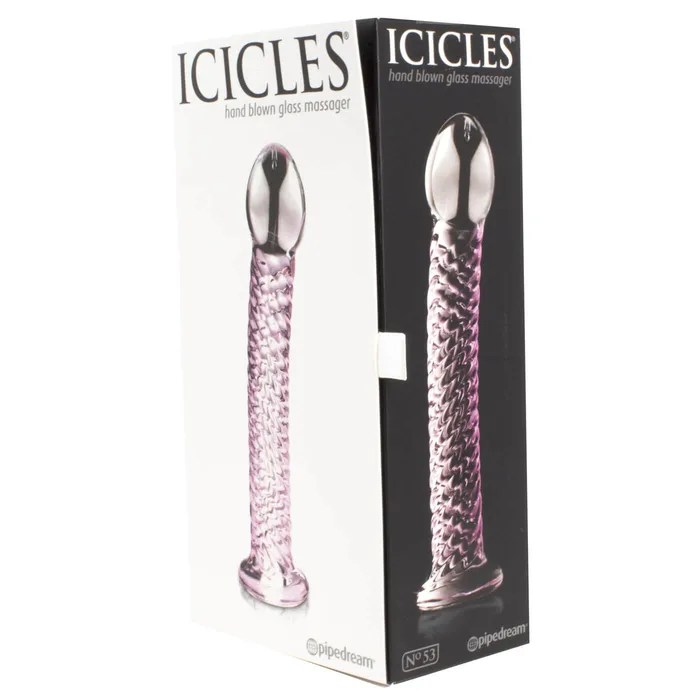 Dildos Pipedream Icicles No 53 Thick Tipped Curved Glass Dildo