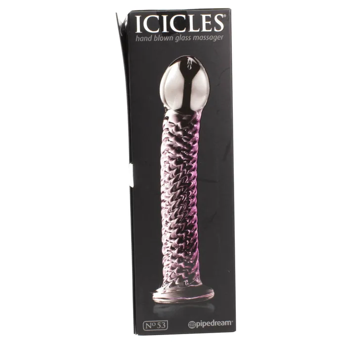 Dildos Pipedream Icicles No 53 Thick Tipped Curved Glass Dildo