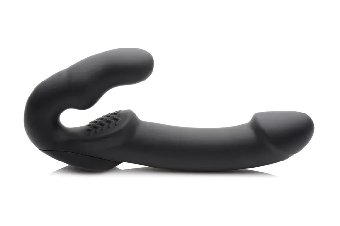 Female Sex Toys XR Brands Evoke Rechargeable Vibrating Silicone Strapless Strap On