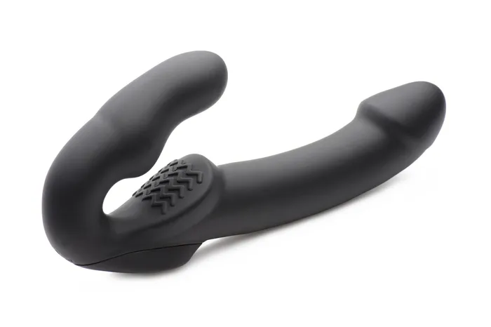Female Sex Toys XR Brands Evoke Rechargeable Vibrating Silicone Strapless Strap On