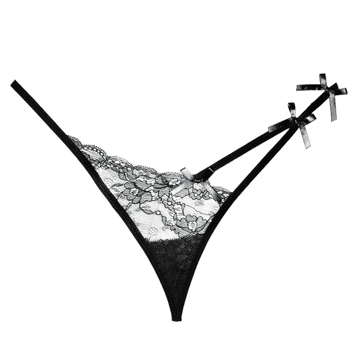 Allure Adore Pixie Asymmetrical Lace Bows GString Allure Couples