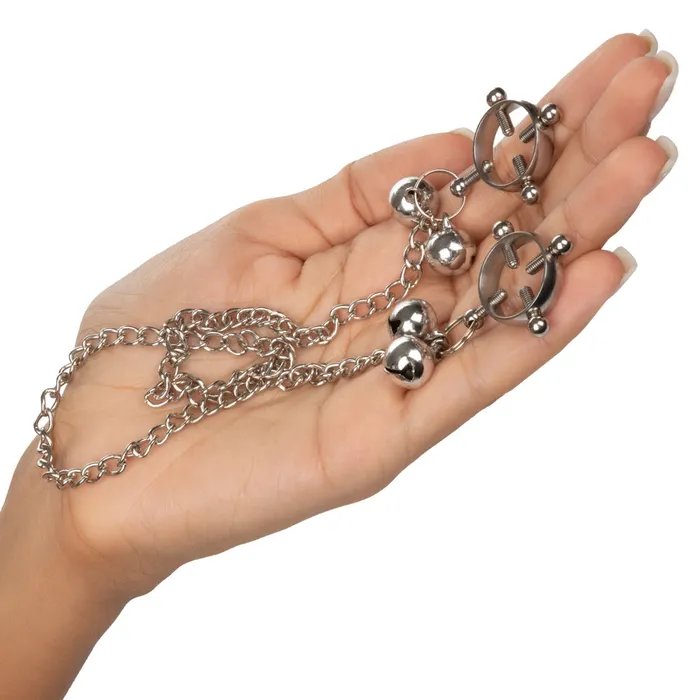 California Exotics Nipple Grips 4Point Nipple Press With Bells Nipple Clitoral Toys