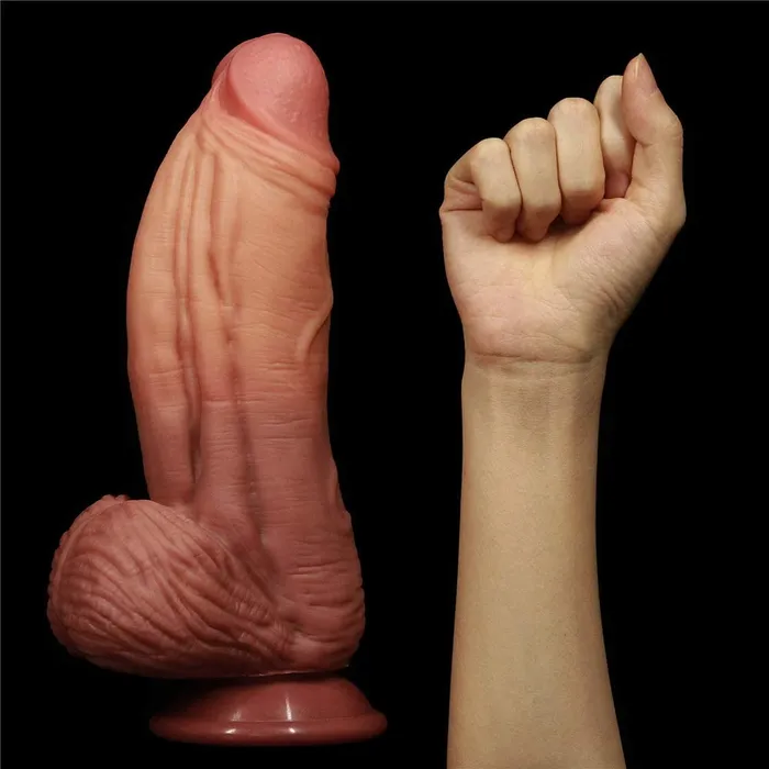 Dildos Lusty Age 10 inch DualLayered Silicone Nature Huge Dildo