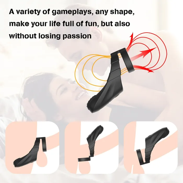 Lusty Age Female Sex Toys Double Penis Ring Vibrator with Taint Teaser
