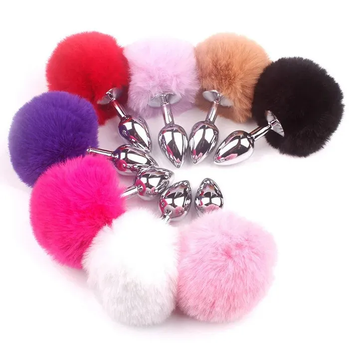 Xinghaoya Anal Rabbit Tail Metal Butt Plug