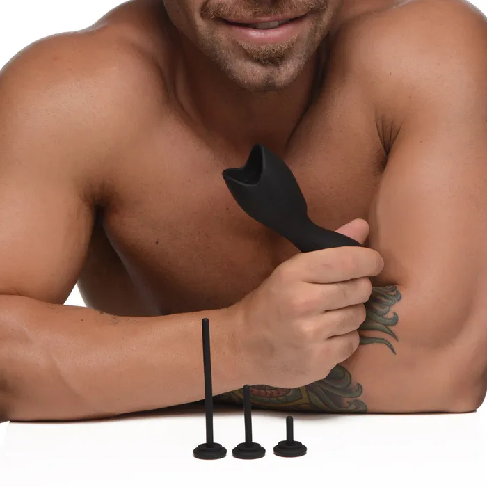XR Brands 10X Vibrating Penis Head Teaser With Urethral Sounds Male Sex Toys