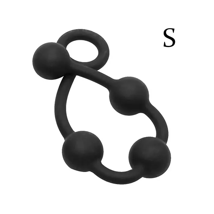 Big Anal Beads Butt Plug Soft Silicone Black Dildo Sex Toys for Men Women Domlust Anal