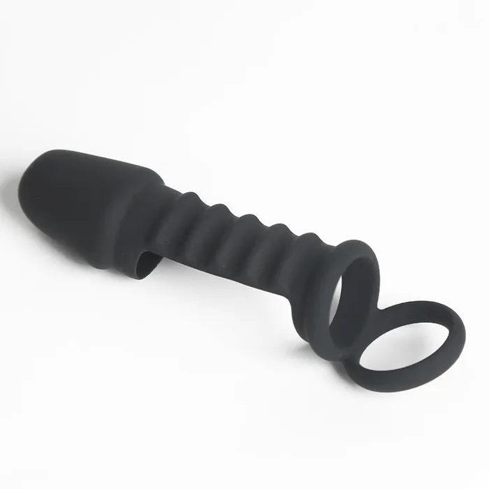Domlust Male Sex Toys Silicone Cock Rings Penis Sleeve Sex Toys for Men Dual Cockring Delay Ejaculation Trainer