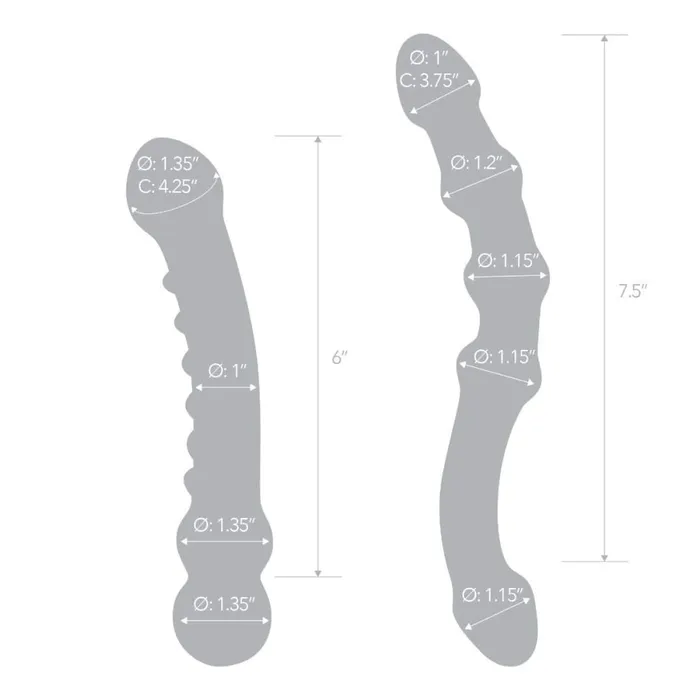 Double Trouble Glass Dildo Set Glas Dildos