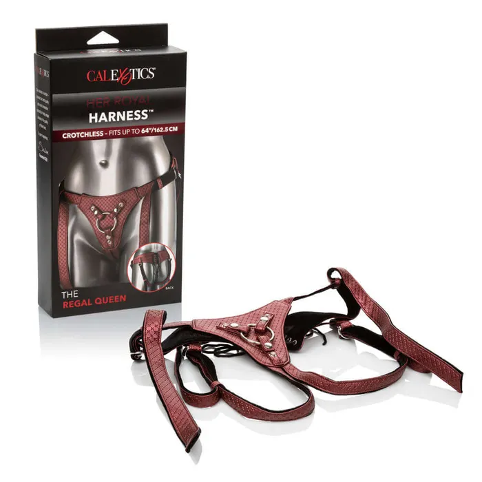 Female Sex Toys CalExotics Her Royal Harness the Regal Queen Red