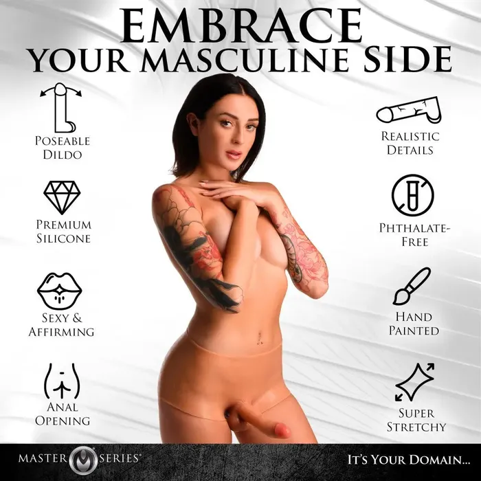 Female Sex Toys XR Brands Pegging Dildo Boner Briefs Silicone Penis Strap On Small
