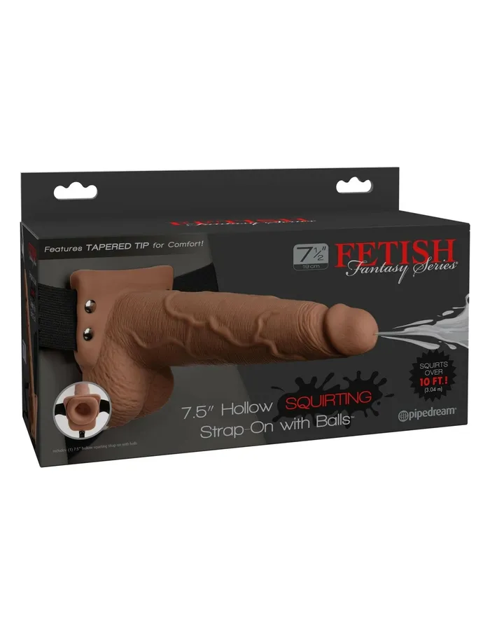 Fetish Fantasy Series 75 Hollow Squirting Strapon With Balls Pipedream Female Sex Toys Fetish Fantasy Series 75 Hollow Squirting Strapon With Balls Pipedream Female Sex Toys