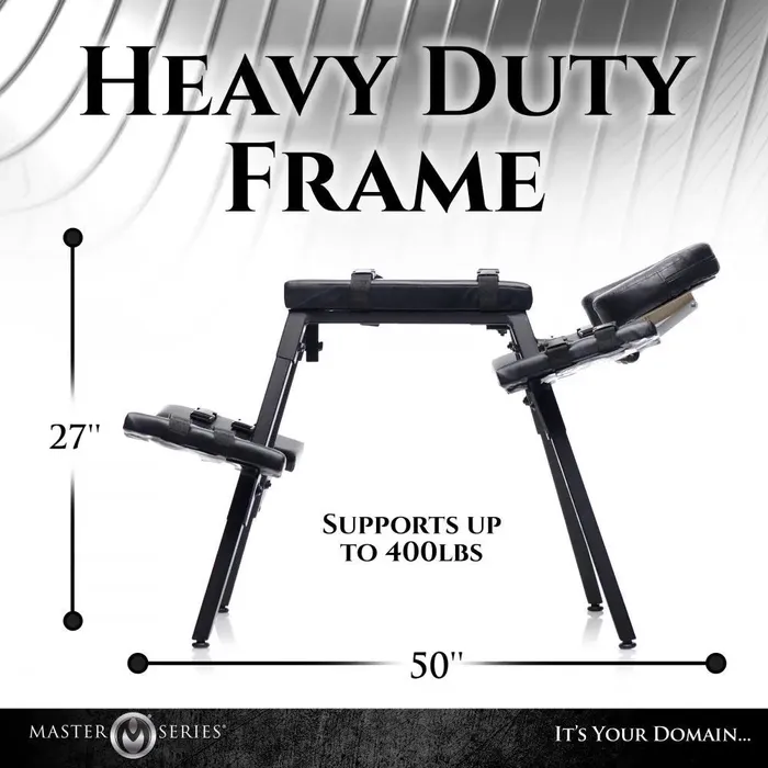 Male Sex Toys XR Brands Obedience Extreme Sex Bench with Restraint Straps