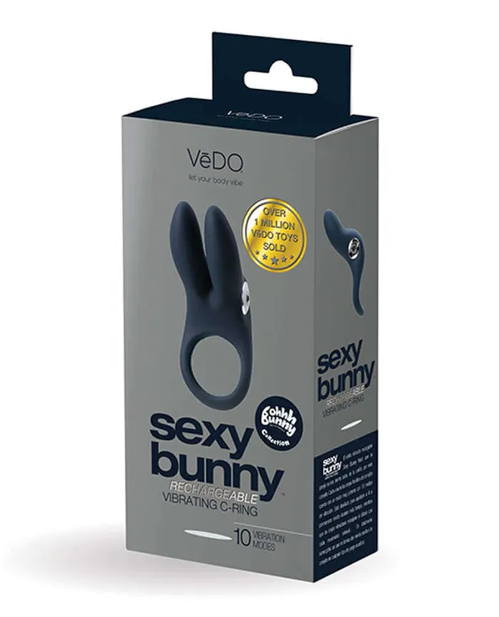 Vibrators VeDO Sexy Bunny Rechargeable Ring Black Pearl