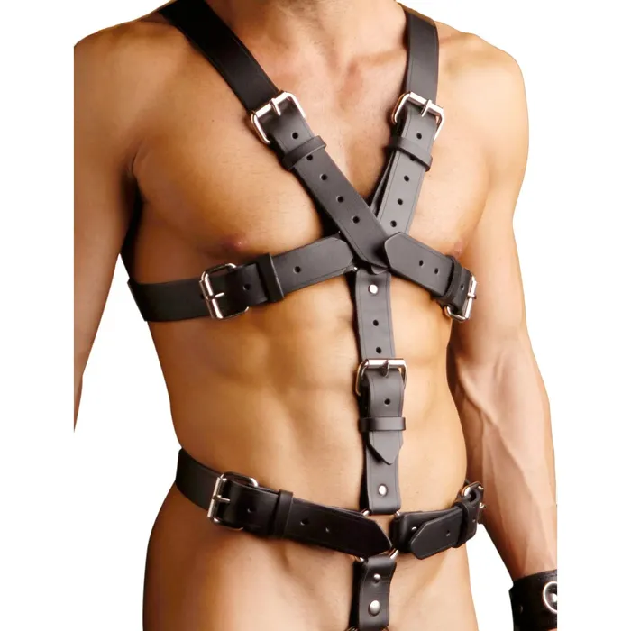XR Brands Female Sex Toys Strict Leather Body Harness SM