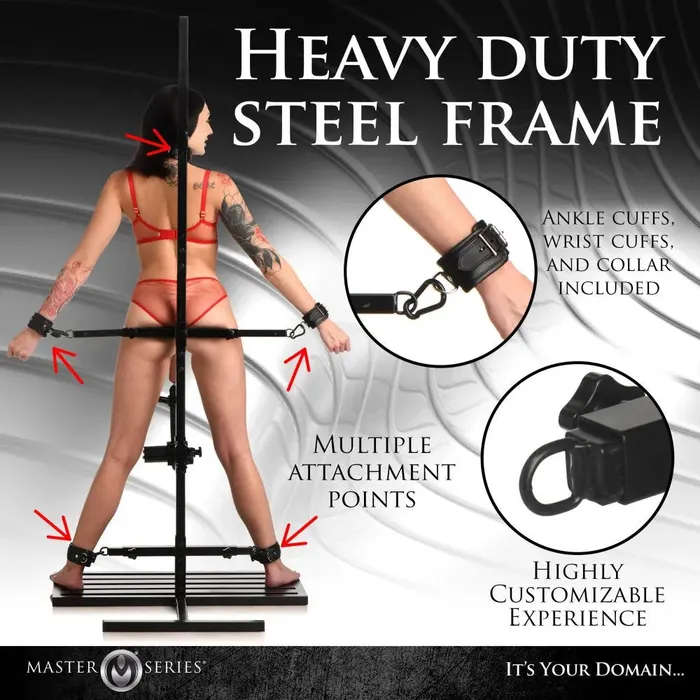 XR Brands Female Sex Toys Ultimate Enforcer Forced Orgasm Tower with Sex Machine