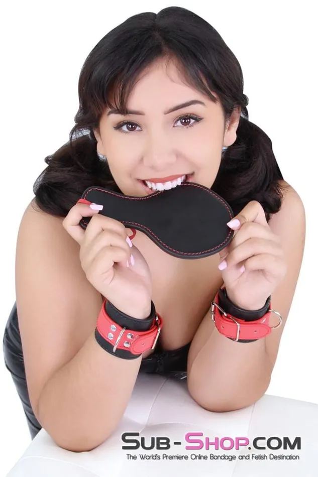 0215DL French Kiss Red Stitched Mini Pocket Paddler Idea Vibrators