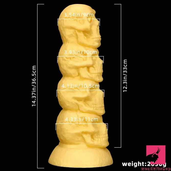 1437in Nice Large Soft Long Fantasy Silicone Scary Skull Dildo Weadultshop Female Sex Toys