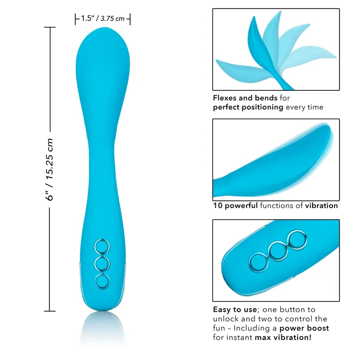 Calexotics Female Sex Toys Palm Springs Pleaser 10Setting Waterproof Vibe with Power Boost
