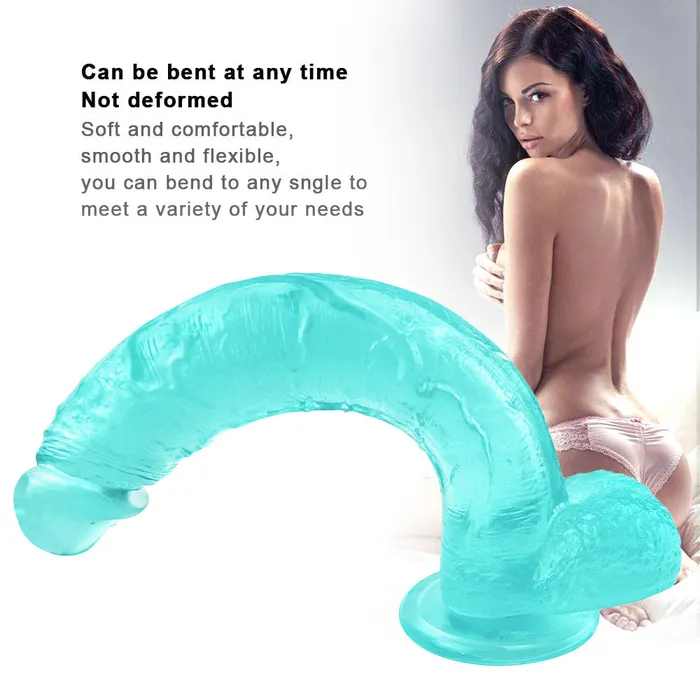 Dildos 10 inch crooked mouth green dildo