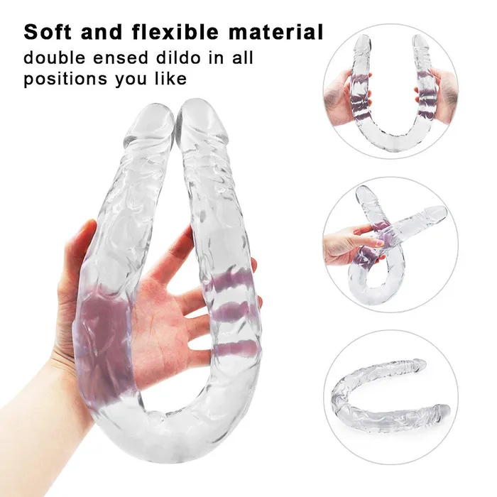 Dildos 21 inch double head jelly dildo