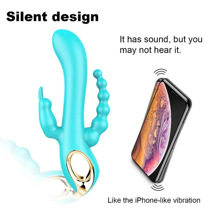 Female Sex Toys Weadultshop Three Heads Anus Vaginal Silicone 10frequency Vibrator Female Sex Toys Weadultshop Three Heads Anus Vaginal Silicone 10frequency Vibrator