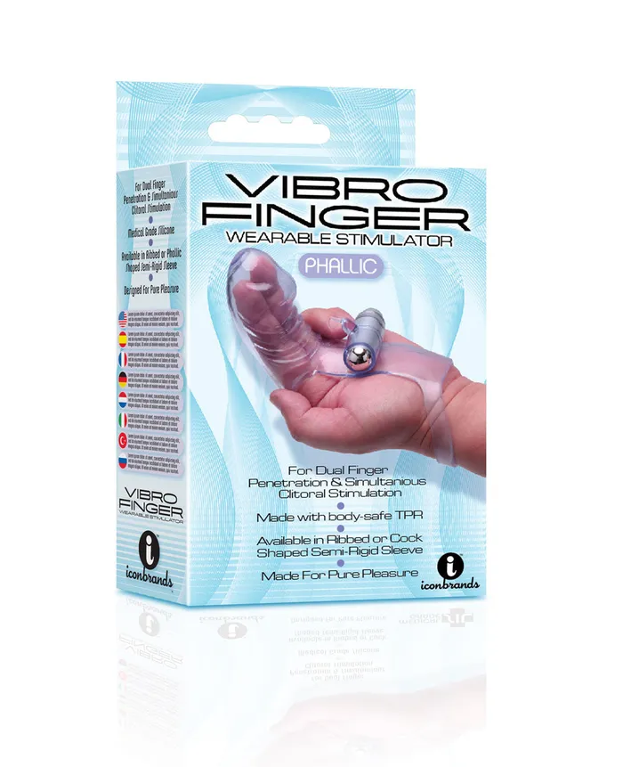 Icon Brands Female Sex Toys Magic Finger Vibe Ribbed Flexible Fun for Playful Adventures