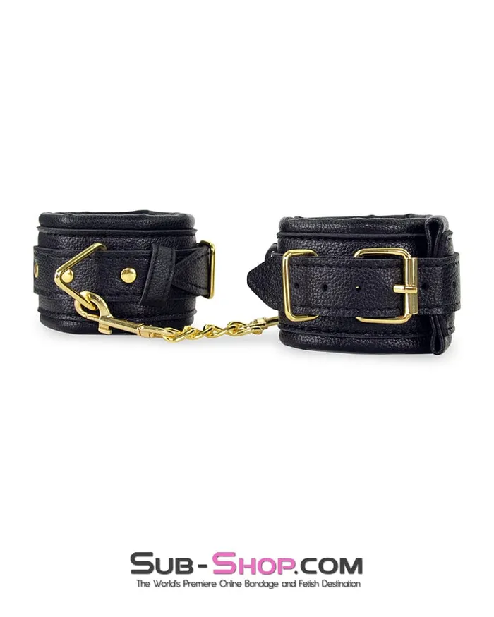 Moonwell Couples 7924M Gold Standard Thick Padded Wrist Bondage Cuffs